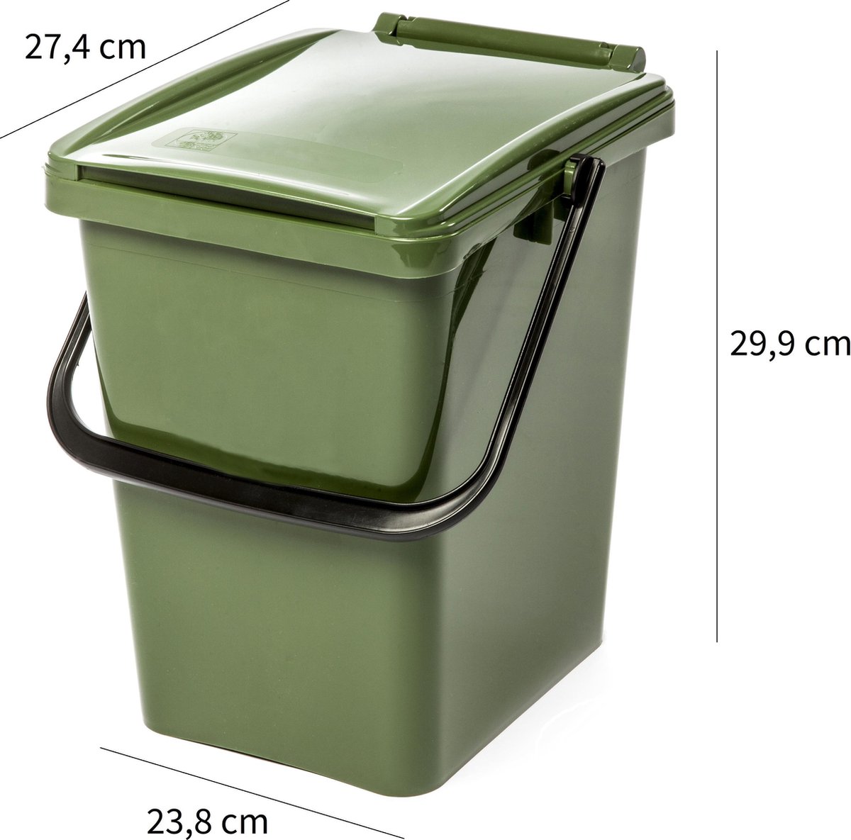 Broederschap Betsy Trotwood Omzet Kliko afvalbak - 10 liter - groen - met deksel - GFT - afval scheiden - 30  cm hoog - 10 l | bol.com