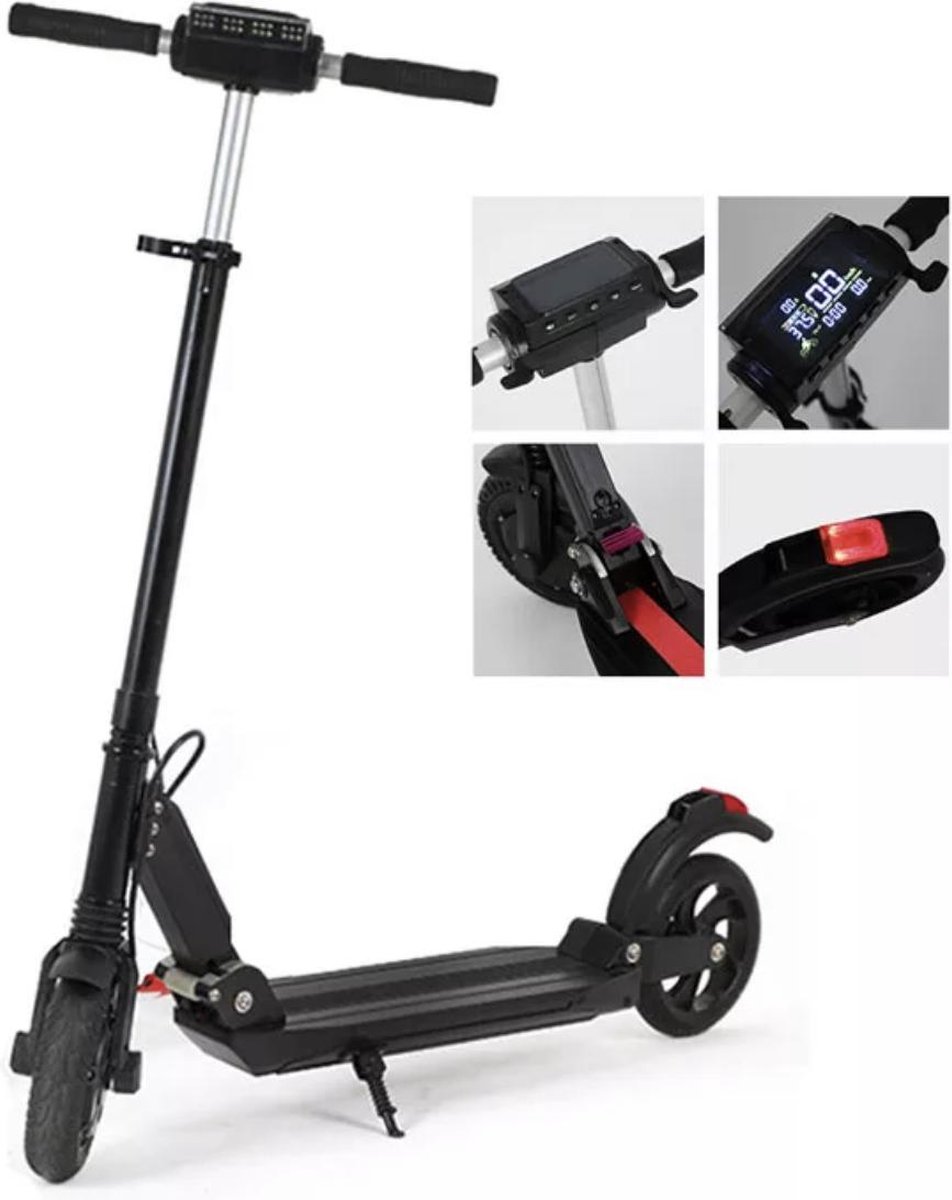 Kugoo S1 - Zwart - Opvouwbaar - E-Step - met km/h teller - elektrische scooter - 30 km/u - 30km met opgeladen batterij - LED verlichting - Anti lek - Merkloos