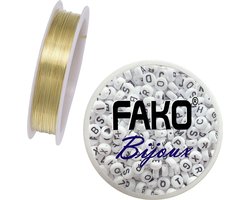 Fako Bijoux® - Koperdraad - Metaaldraad - Sieraden Maken - 0.8mm - 2 Meter - Goud