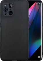 Oppo Find X3 Pro hoesje zwart siliconen case hoes cover hoesjes