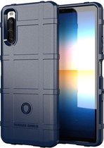 Sony Xperia 10 III hoesje - Rugged Shield TPU Gelcase - Blauw - GSM Hoesje - Telefoonhoesje Geschikt Voor Sony Xperia 10 III