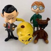 MR. Bean speelfiguren/Taarttoppers 3 stuks(+/-6cm).