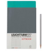 Leuchtturm1917 Double A5 Medium Jottbook Lined Emerald / Anthracite (set van 2)