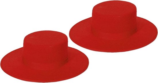 2x chapeaux de déguisements espagnols rouges pour adultes - accessoires de  carnaval... | bol