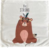 Zody Shop Kussensloop Beer Be Strong - 45 x 45 cm  -  Sierkussensloop voor Kinderkamer