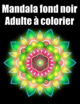 Mandala fond noir adulte a colorier