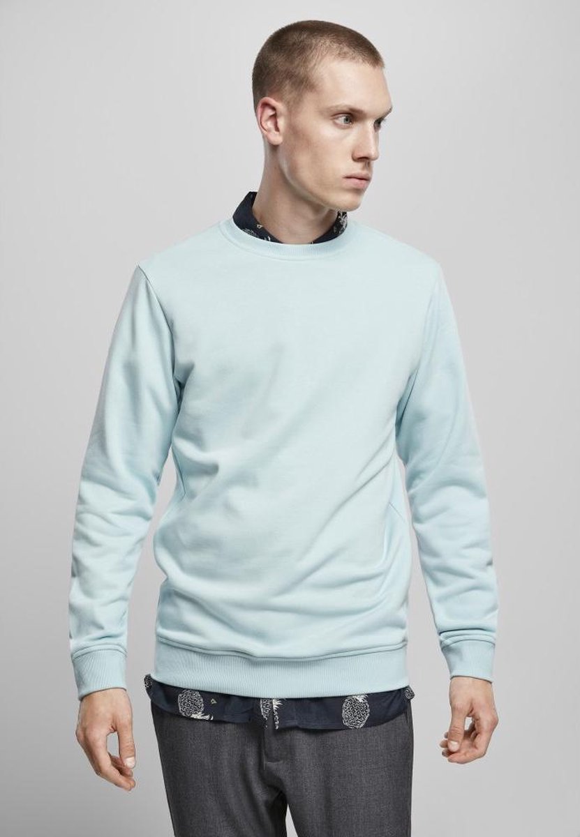 Urban Classics Basic Terry Crew Sweater/trui S Blauw