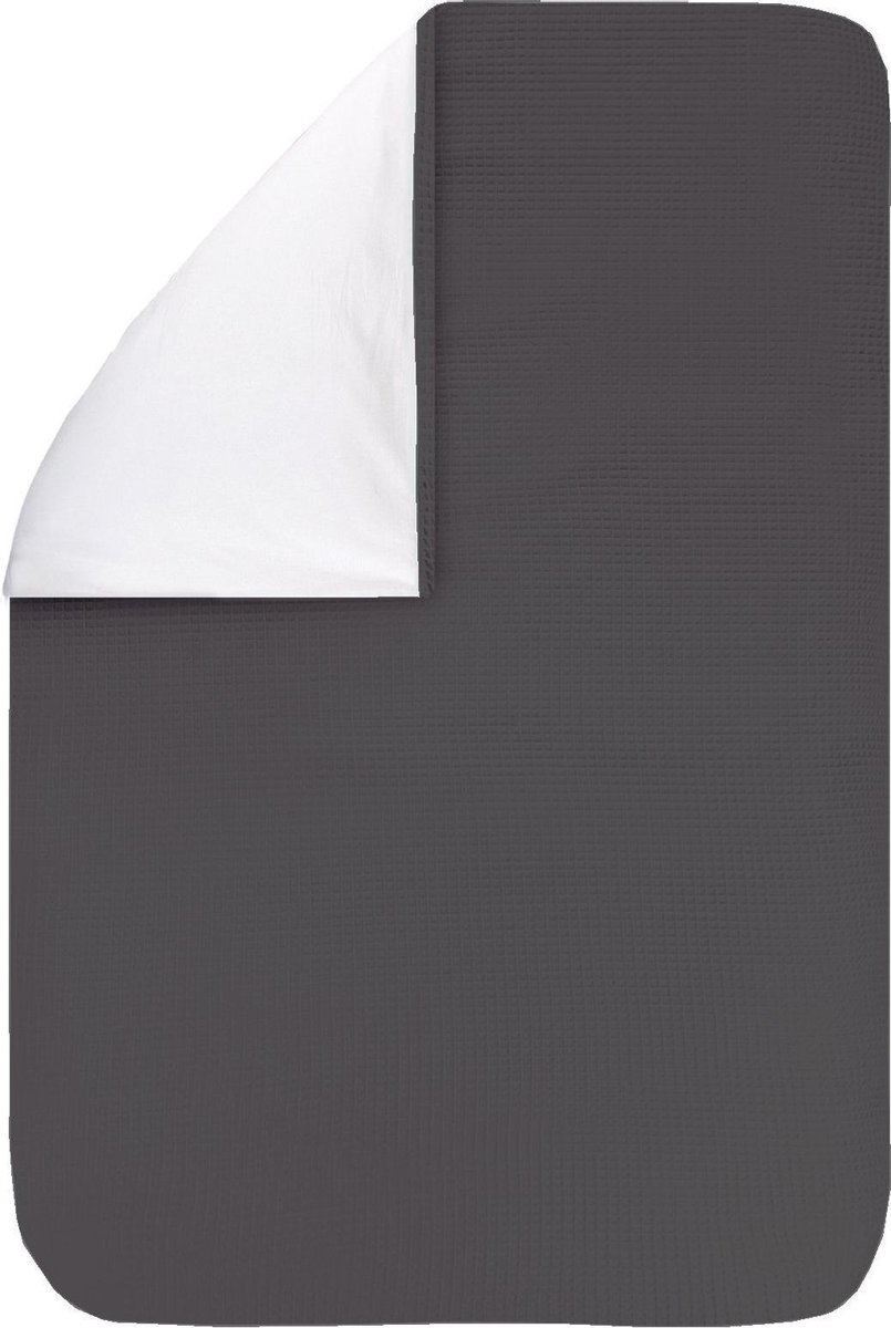 BINK Bedding Dekbedovertrek Wafel (Pique) Antra 80 x 60 (zonder sloop)