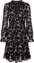 Vero Moda Dames WONDA 7/8 FRILL SHORT DRESS Black Eliza Jurk - Maat M