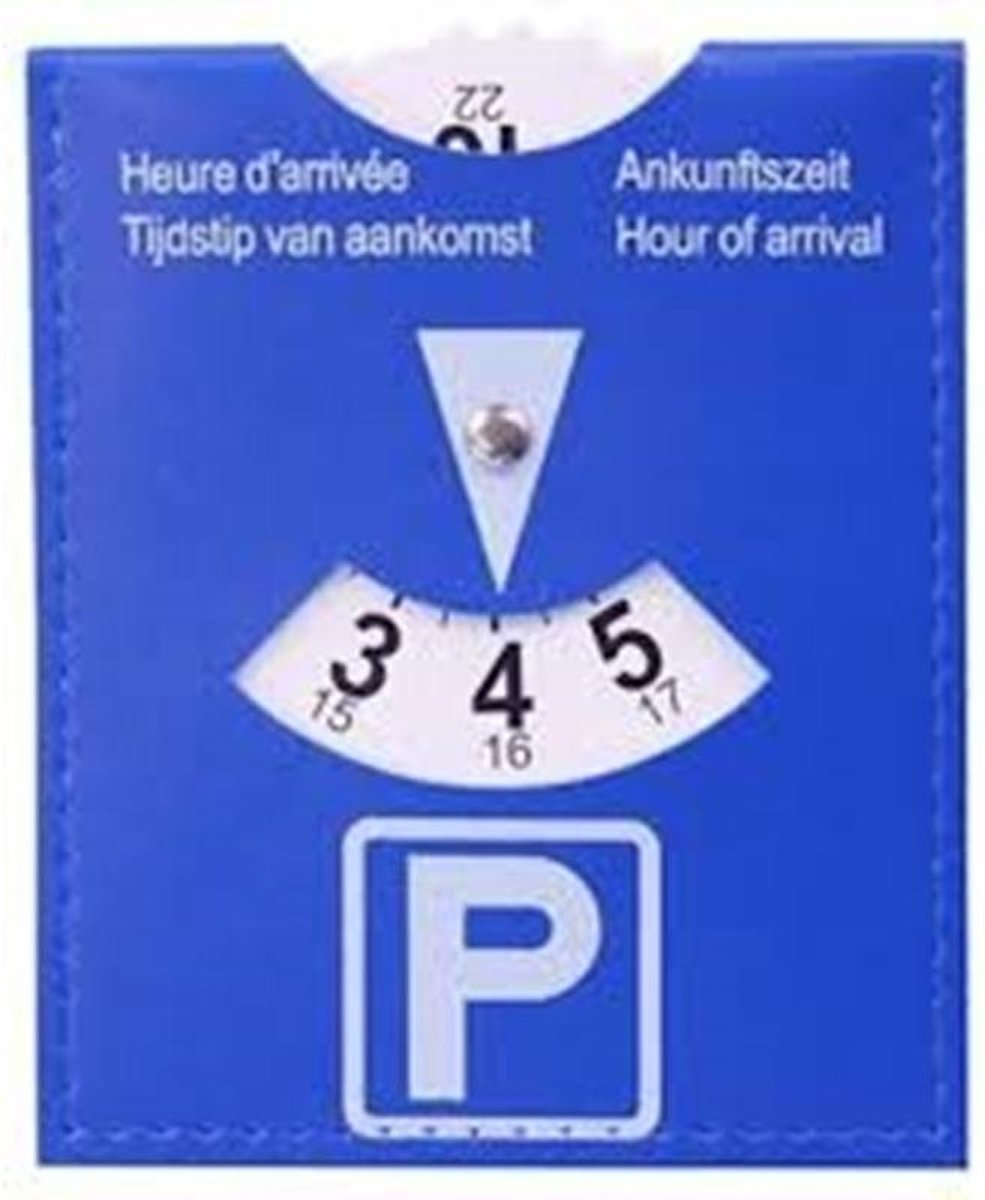 All Ride Parkeerschijf - Parkeerkaart Blauwe Zone - 15 x 11 cm - Kunststof