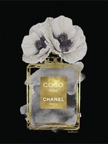 Glasschilderij - Coco Chanel - 60 x 80 cm