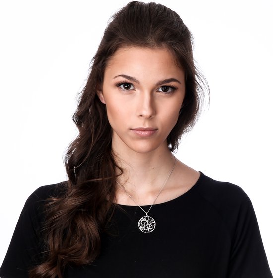 Orphelia ZH-7216 - CHAÎNE AVEC PENDENTIF FLEURS - argent 925 - zircone cubique - 45 cm