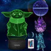 Nachtlampje Kinderen – 3D Night Light - Star wars – LED Lamp – 3D Lamp – Tafellamp