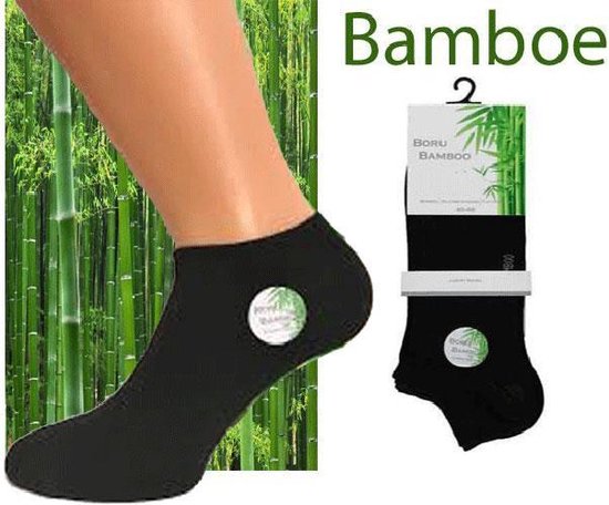 Boru Bamboe sneaker sokken 6 paar Multipack Maat 40-46