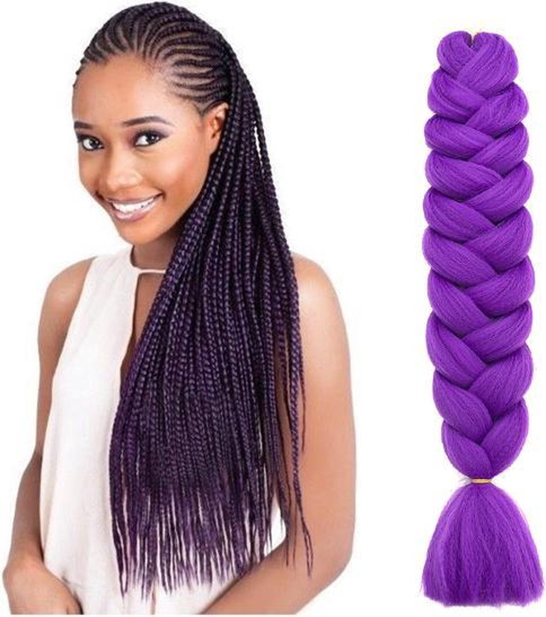 X-Pression Ultra Braid Premium - Vlechthaar Donker Magenta - Paars - Purple -Synthetisch haar