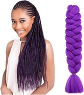 X-Pression Ultra Braid Premium - Braiding Hair Dark Magenta - Purple - Purple - Cheveux synthétiques