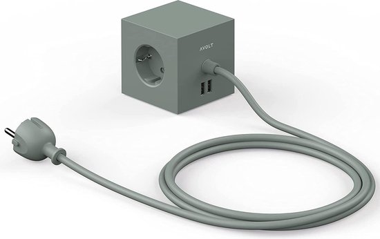 Meervoudige Stekkerdoos Kubus met 3 Stopcontacten en USB-Poorten ,zwart | bol.com