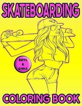 Skateboarding girls and boys coloring books