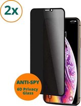Fooniq Privacy Screenprotector 2x - Premium Kwaliteit - Geschikt Voor Apple iPhone X/XS Max