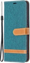 Xiaomi Poco F3 / Mi 11i Jeans Portemonnee Hoesje Groen