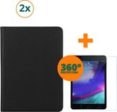 Fooniq Boek Hoes Zwart 2x + Screenprotector 2x - Geschikt Voor Apple iPad Air 4