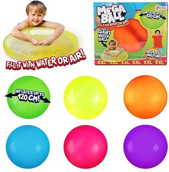 Mega Ball XXL "Puffer of Water" Ø 120cm 16x18cm - mega waterballon DIVERSE KLEUREN WILLEKEURIG VERZONDEN