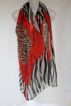 Dames sjaal zebra print