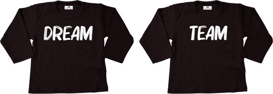 Shirt tweeling set - lange mouwen - Dream Team - Maat 62