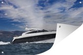 Affiche de jardin voiles de bateau à moteur en mer 180x120 cm - Toile de jardin / Toile d'extérieur / Peintures d'extérieur (décoration de jardin) XXL / Groot format!