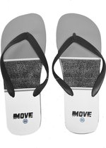 Sorprese – slippers – Move grijs-wit – maat 43 – slippers heren – teenslippers – teenslippers heren