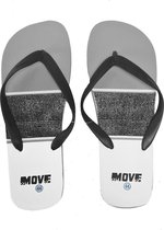 Sorprese – slippers – Move grijs-wit – maat 44 – slippers heren – teenslippers – teenslippers heren