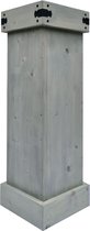 Houten zuil / pilaar grijze beits 75cm