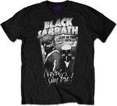 Black Sabbath Heren Tshirt -S- Never Say Die Zwart