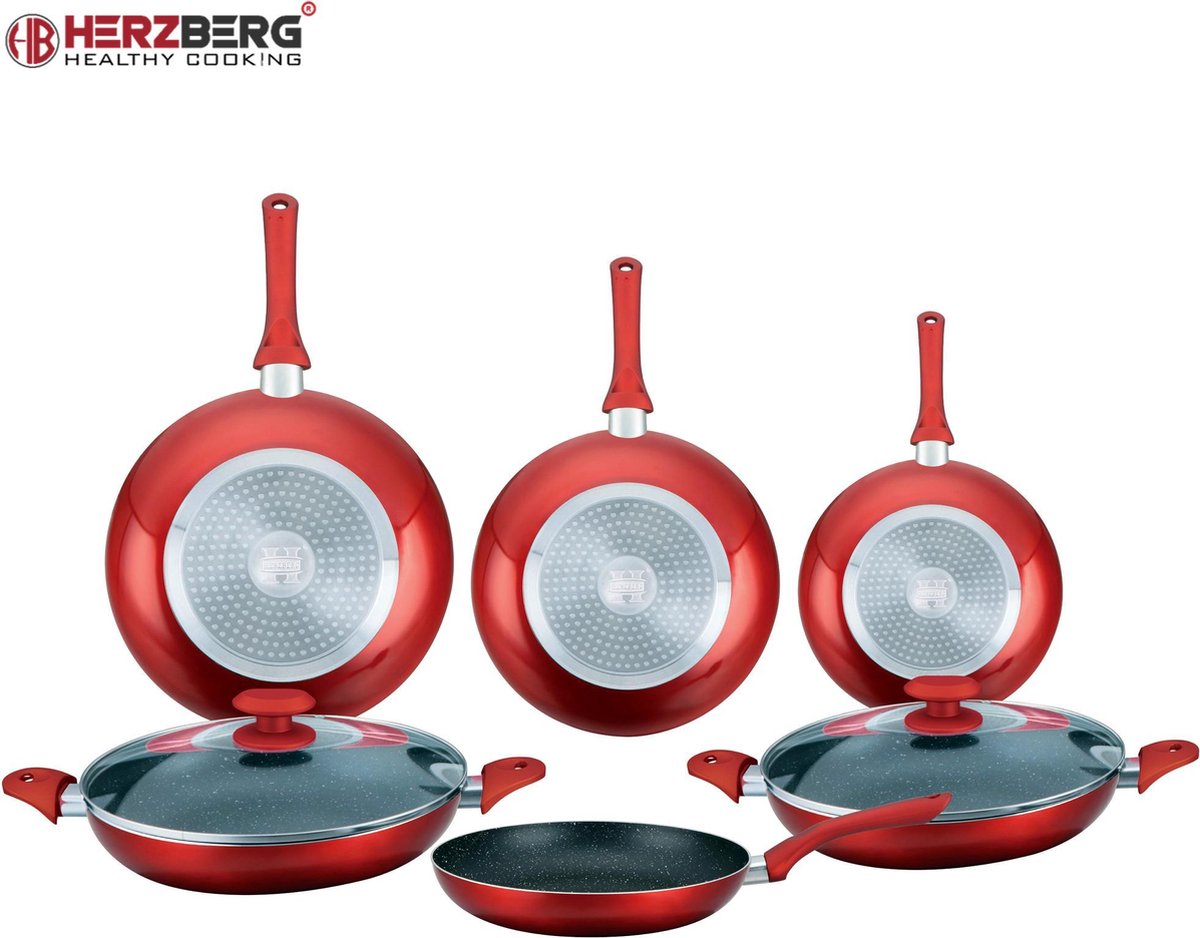 Herzberg - Set Lot 8 pièces Set de casseroles induction - Sets de Batteries  de cuisine... | bol.com