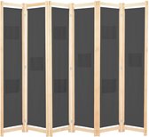 Kamerscherm - Grijs - 6 Panelen - Privacy - Stof - hout - Kamer - Stevig - Slaapkamer - Scherm - Nieuwste Collectie