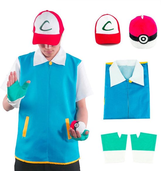 Pokemon Ash Ketchum Kostuum (compleet)