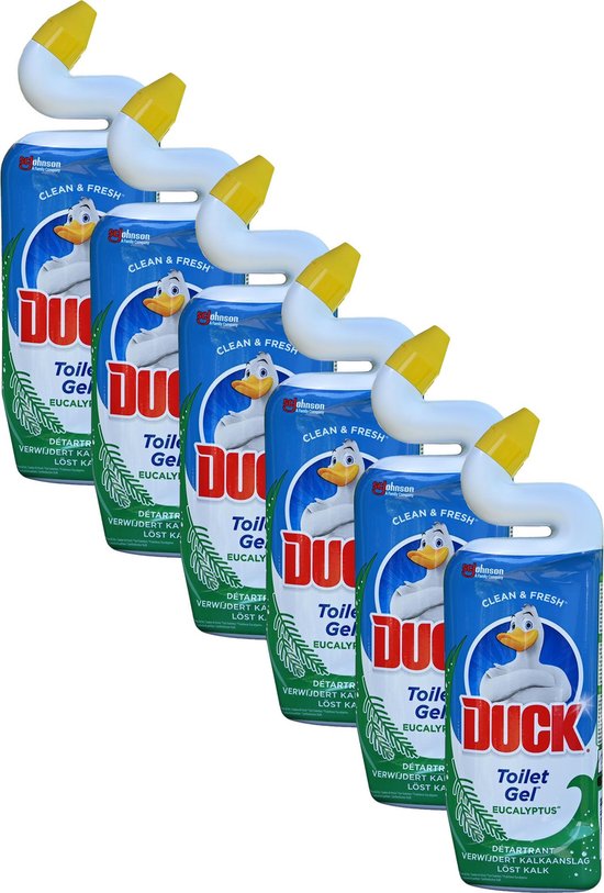 6x Duck (WC Eend) Toiletreiniger Eucalyptus - Verwijdert Kalkaanslag - 6x 750ml - WC Reiniger