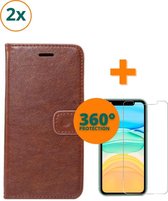 Fooniq Telefoonhoesje - Book Case - Geschikt Voor Apple IPhone 12 Pro - Bruin