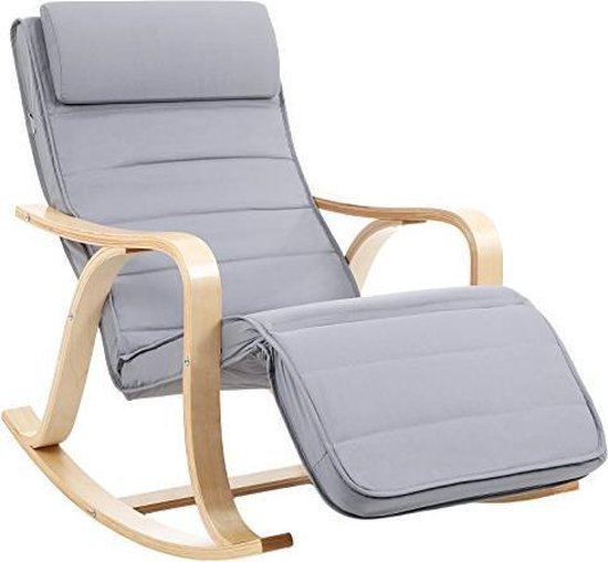 - Chaise à bascule - Chaise - Fauteuil relax réglable - Chaise relax - Chaise longue - 67 x 125 x 91 cm - Blauw