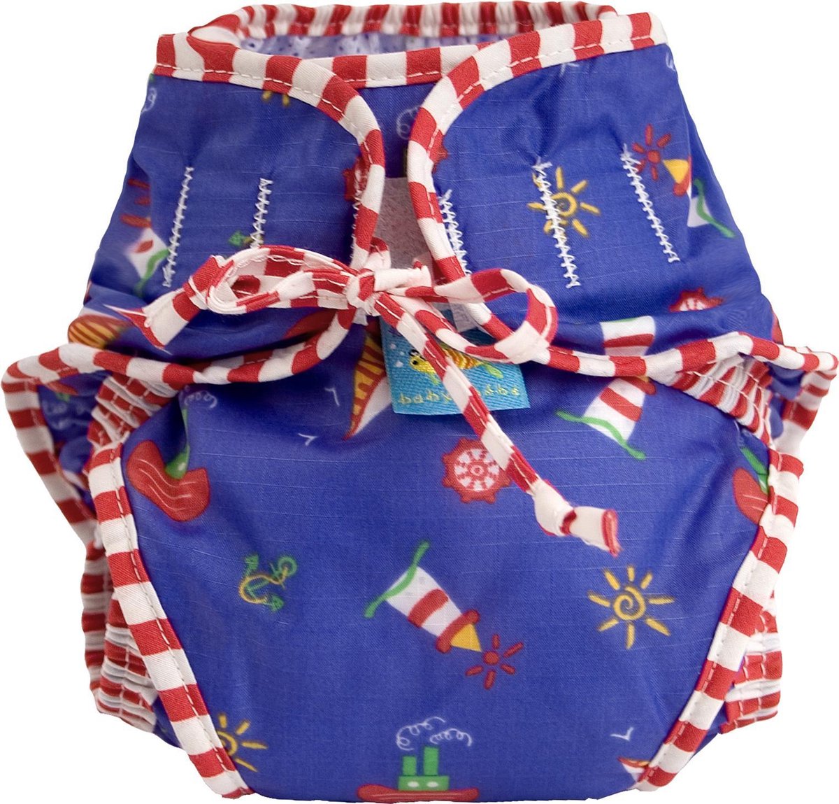 Kushies - luier - wasbare zwemluier - zwembroekje - maat 4 - 11/18 kg - blauw - zeilboot Kushies - luier - wasbare zwemluier - zwembroekje - maat 4 - 11/18 kg - blauw - zeilboot