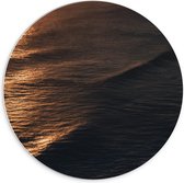 Forex Wandcirkel - Zee tijdens Zonsondergang - 70x70cm Foto op Wandcirkel (met ophangsysteem)