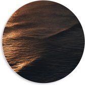 Forex Wandcirkel - Zee tijdens Zonsondergang - 80x80cm Foto op Wandcirkel (met ophangsysteem)