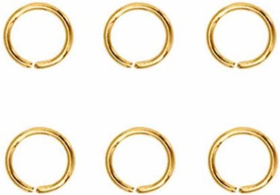 6 ringetjes -zilver-5 mm-goudkleur-hobby-sieraden maken-Charme Bijoux |  bol.com