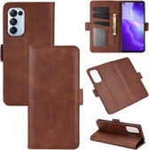 Oppo Find X3 Lite hoesje - MobyDefend Luxe Wallet Book Case (Sluiting Zijkant) - Bruin - GSM Hoesje - Telefoonhoesje Geschikt Voor: Oppo Find X3 Lite