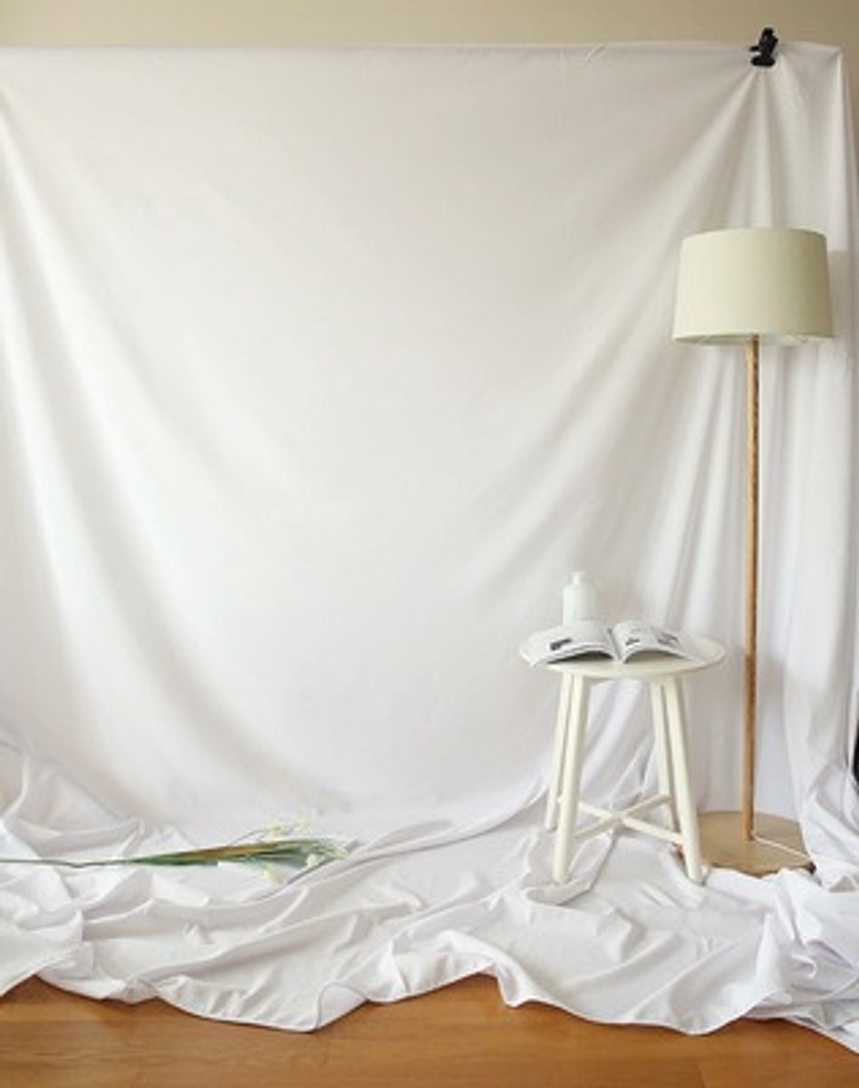 UTEBIT Witte Fotoachtergrond – 1,8 X 2,8 M, Polyester, Opvouwbaar, Anti-rimpel – Voor Studio, Modefotografie En Video-opnames