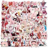 Mix van  100st Grote set Unieke Darling in the Franxx Anime Cartoon Stickers