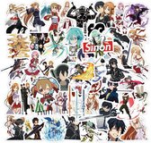 Mix van 50st Unieke Sword Art Online II Anime Cartoon Stickers