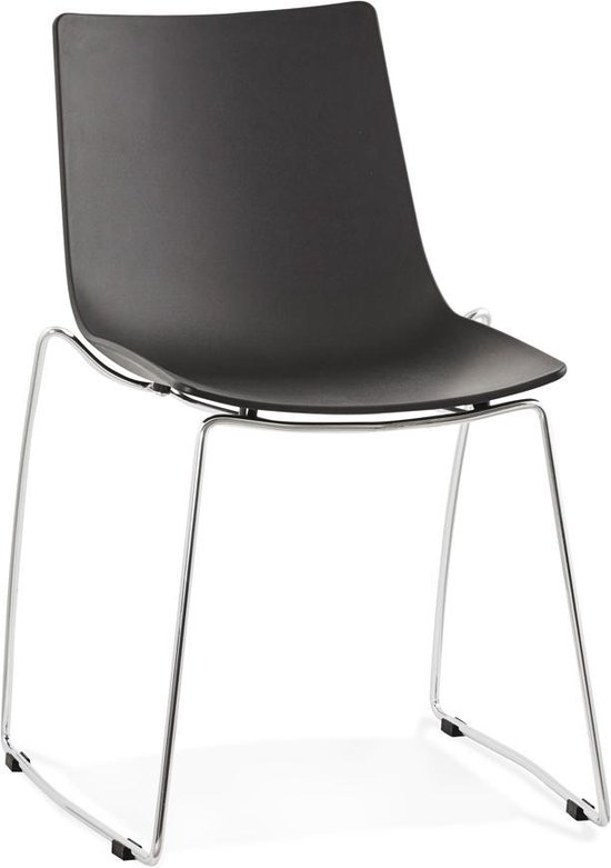 Alterego Zwarte design stoel 'TRENO' in kunststof