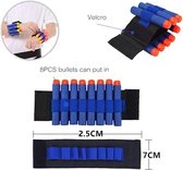 Pijltjes houder arm band + 20 stuks pijltjes geschikt voor Nerf guns blasters