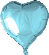 Wefiesta Folieballon Hartvorm 45 Cm Lichtblauw